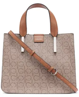 Оригинальная сумка-кроссбоди Audrey Signature Convertible Calvin Klein, мультиколор 17907782 | almond taupe/caramel