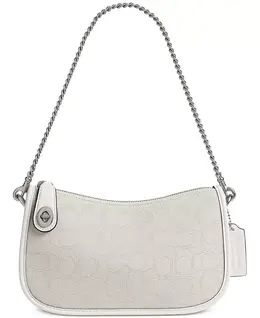 Сумка Swinger Bag из фирменного жаккарда Coach, белый 21464202 | lh/cloud c