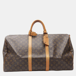 Louis Vuitton Keepall 55 Hand Bag Monogram Canvas Brown 1181411