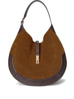 Polo Ralph Lauren Polo ID кожаная сумка через плечо в форме полумесяца, коричневый 428938748003 | коричневый