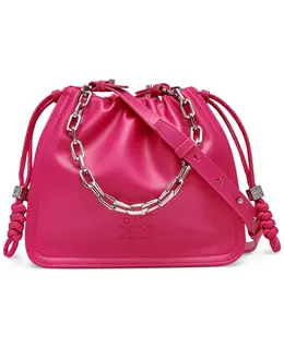Холщовая сумка через плечо Halle с завязками DKNY, розовый 21998905 | festive pink