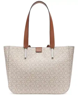 Средняя сумка-тоут Audrey Signature Calvin Klein, мультиколор 19947245 | van khk/caramel