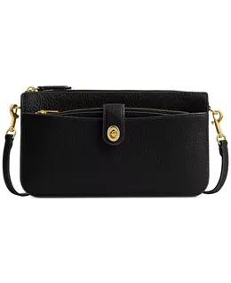 Сумка через плечо Bella Small из кожи Coach, черный 19003277 | brass/black