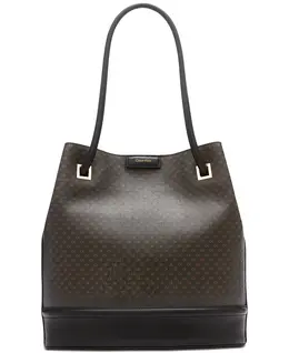 Сумка-тоут Ash Signature с магнитной застежкой Calvin Klein, коричневый 16263788 | brown khaki/black