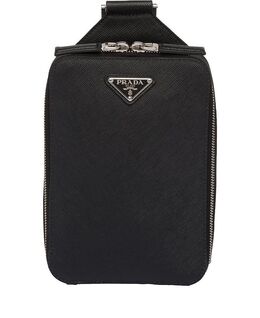 Сумка Brique из кожи Saffiano Prada, черный 5556584 | black