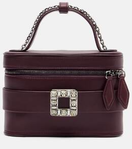 Сумка-тоут из декорированной кожи Vanity Roger Vivier, Bordeaux Scuro p01058814 | bordeaux scuro