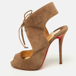 Christian Louboutin: Коричневые сандалии 