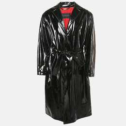 Versace: Чёрное пальто 