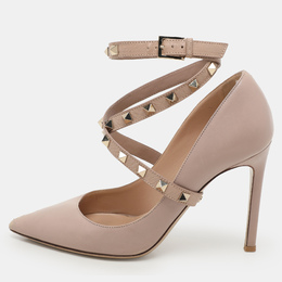 Valentino: Бежевые туфли  Rockstud