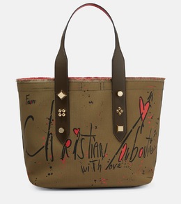 Франджибус Маленькая сумка-шопер с принтом Christian Louboutin, Balmore-Black/Balmore/Gold p00713201 | balmore-black/balmore/gold