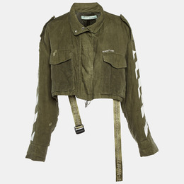 Off-White: Зелёная куртка  Diag