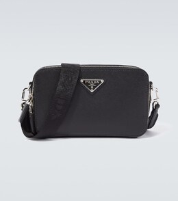 Кожаная сумка-кирпич Brique через плечо Prada, черный p00878802 | nero
