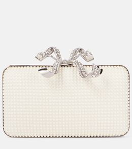 Клатч с искусственным жемчугом Bow Self-Portrait, Pearl p01019013 | pearl