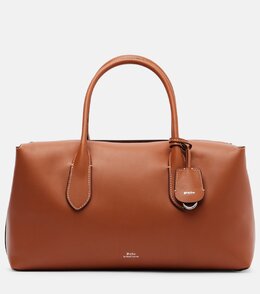 Средняя кожаная сумка-тоут E/W Polo Ralph Lauren, Cognac p01057810 | cognac