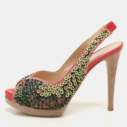 Fendi: Розовые босоножки 