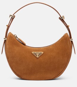 Арке сумка через плечо из замши Prada, коричневый p01083896 | brown