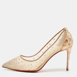 Christian Louboutin: Бежевые туфли 