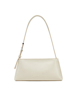 Сумочка Embossed Logo Shoulder Bag K60K612550 Calvin Klein, экрю embossed logo shoulder bag k60k612550 | écru