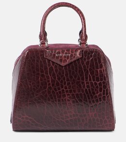 Сумка-шоппер Antigona Cube Mini из лаковой кожи Givenchy, Oxblood Red p01053713 | oxblood red