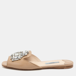 Prada: Бежевые сандалии 