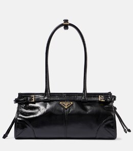 Бонни средняя кожаная сумка через плечо Prada, черный p00952994 | nero