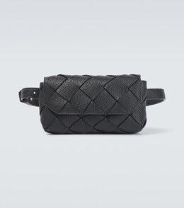 Диаго Интреччо кожаная поясная сумка Bottega Veneta, черный p00979688 | black