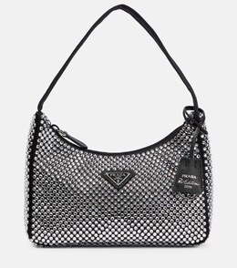 Декорированная атласная сумка Prada, Cristal p00736287 | cristal