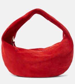 Средняя плечевая сумка Olivia из замши Khaite, Rebel p01019004 | rebel