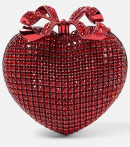 Клатч с кристаллами Bow Self-Portrait, красный p01002218 | red