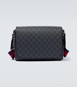 Сумка через плечо из ткани GG с кожаной отделкой Gucci, Black/Black/Brb p00953676 | black/black/brb
