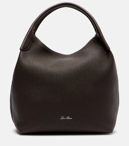 Большая кожаная сумка-ведро Bale Loro Piana, Dark Chocolate Locor p01075756 | dark chocolate locor