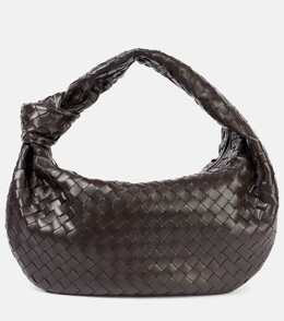 Сумка-тоут Jodie из кожи Intrecciato Bottega Veneta, Fondente-Gold p00502409 | fondente-gold