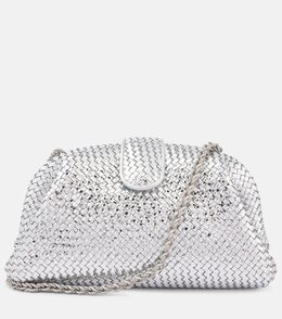 Лаурен 1980 средний кожаный клатч Bottega Veneta, Silver / Silver p01000113 | silver / silver
