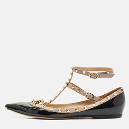 Valentino: Чёрные балетки  Rockstud