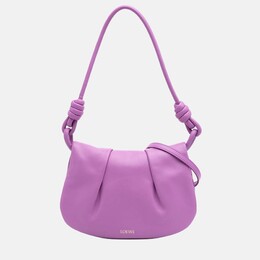 Loewe Purple Shiny Calfskin Paseo Satchel 1173206