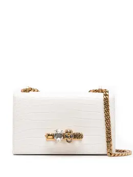 Сумка на плечо Jewelled с тиснением Alexander McQueen, белый 16070872 | белый