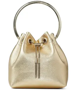 Сумка-ведро Bon Bon с эффектом металлик Jimmy Choo, золотой 21501182 | золотистый