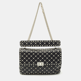 Valentino: Чёрная сумка на руку  Rockstud Spike