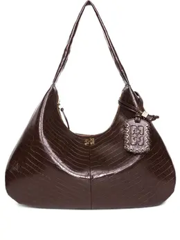 Ganni crocodile-embossed shoulder bag 30097639