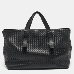 Bottega Veneta Black Intrecciato Leather Large Cabat Tote 1185006