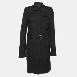 Balenciaga: Чёрное пальто 