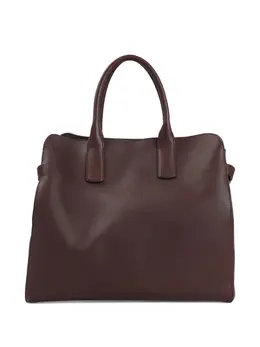 Кожаная сумка-тоут с застежкой-пряжкой Giorgio Armani, коричневый 31066407 | коричневый