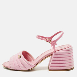 Fendi: Розовые сандалии  FF