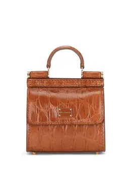 Сумка-тоут Sicily 58 размера мини Dolce & Gabbana, коричневый 15748245 | коричневый