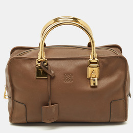 Loewe Brown Leather Amazona Satchel 1205150