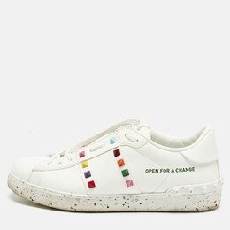 Valentino: Белые кроссовки  Rockstud