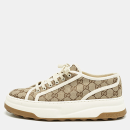 Gucci: Бежевые кроссовки  Tennis 1977