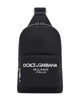 Рюкзак через плечо с логотипом Dolce & Gabbana, синий 22056051 | синий
