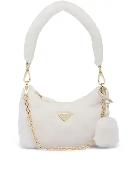 Мини-сумка Re-Edition из овчины Prada, белый 19468581 | белый
