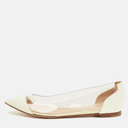 Gianvito Rossi: Белые балетки  Plexi